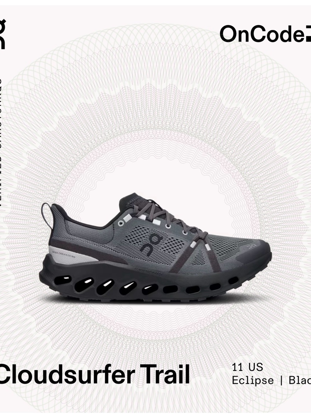 On Running Cloudsurer Trail Men's Shoe - Eclipse/Black